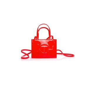 Telfar Red Patent Small Shopping Bag